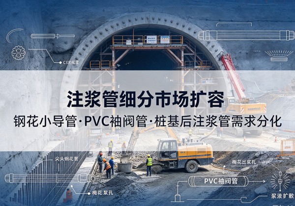 磴口注浆管细分市场扩容，隧道钢花小导管、PVC 袖阀管、桩基后注浆管需求分化